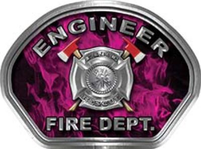  
	Explorer Fire Fighter, EMS, Rescue Helmet Face Decal Reflective in Inferno Pink 
