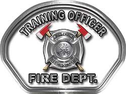  
	Training Officer Fire Fighter, EMS, Rescue Helmet Face Decal Reflective in White 
