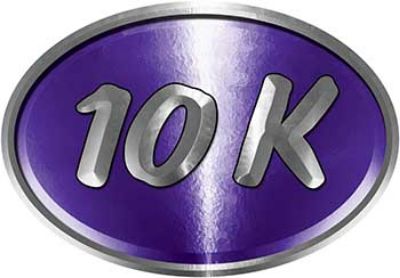 
	Oval Marathon Running Decal 10K in Purple

