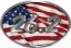 
	Oval Marathon Running Decal 26.2 with American Flag