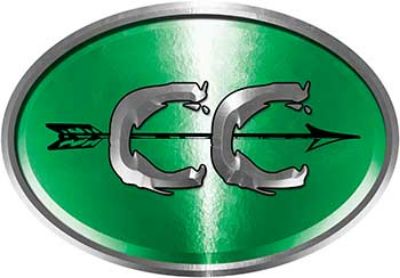 
	Oval Cross Country Distance Running Decal in Green