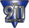 
	Call 911 Emergency Police EMS Fire Decal in Blue