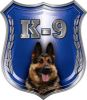 
	German Shepherd K-9 Police Dog Decal in Blue