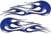 
	Hot Rod Classic Car Style Flame Graphics with Silver Outline in Blue
