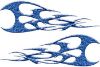 
	Twisted Tribal Flames Motorcycle Tank Decal Kit in Blue
