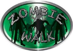 
	Oval Zombie Walk in Green
