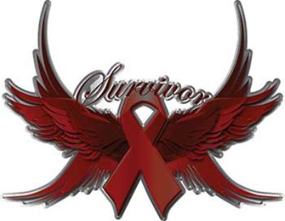 
	Multiple Myeloma Survivor Burgandy Ribbon with Flying Wings Decal
