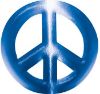 
	Peace Symbol Decal in Blue
