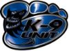 
	K-9 Law Enforcement Police Dog Paw Decal in Blue
