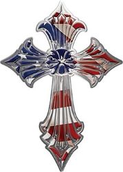 
	Old Style Cross with American Flag
