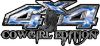 
	Cowgirl Edition with Boots 4x4 ATV Truck or SUV Vehicle Decal / Sticker Kit in Blue
