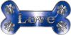 
	Dog Bone Animal Love with Paws Sticker Decal in Blue

