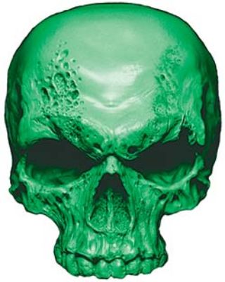 
	Skull Decal / Sticker in Green
