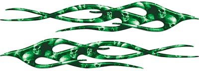 
	Twisted Flame Decal Kit with Green Evil Skulls
