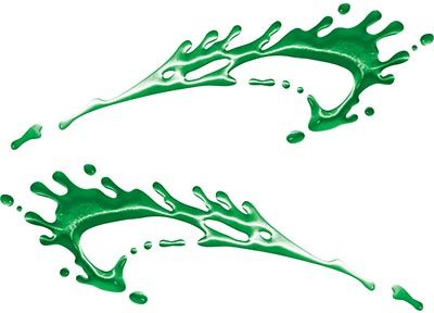 
	Splashed Paint Graphic Decal Set in Green
