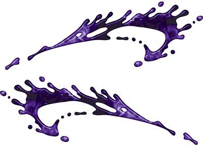 
	Splashed Paint Graphic Decal Set in Inferno Purple
