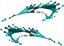 
	Splashed Paint Graphic Decal Set in Inferno Teal
