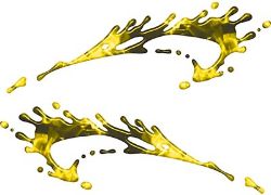 
	Splashed Paint Graphic Decal Set in Inferno Yellow
