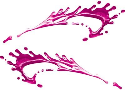 
	Splashed Paint Graphic Decal Set in Pink

