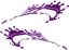 
	Splashed Paint Graphic Decal Set in Purple
