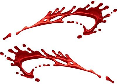 
	Splashed Paint Graphic Decal Set in Red
