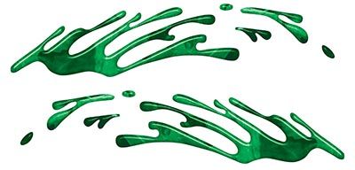 
	Wave Spash Paint Graphic Decal Set in Green Camouflage
