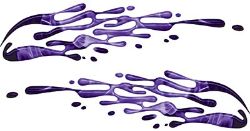 
	Thin Spash Paint Graphic Decal Set in Inferno Purple
