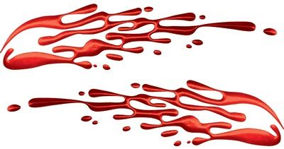 
	Thin Spash Paint Graphic Decal Set in Red
