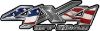 
	4x4 Offroad Truck, SUV, ATV, Side By Side, Golf Cart Fender Emblem or Bedside Decals with American Flag
