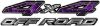 
	4x4 Off Road Nissan Style Truck, SUV, ATV, Side By Side Fender Emblem or Bedside Decals in Inferno Purple Flames
