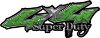 
	Super Duty Twisted Series 4x4 Truck Bedside or Fender Emblem Decals in Diamond Plate Green
