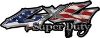 
	Super Duty Twisted Series 4x4 Truck Bedside or Fender Emblem Decals with American Flag
