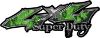 
	Super Duty Twisted Series 4x4 Truck Bedside or Fender Emblem Decals with Inferno Green Flames
