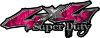 
	Super Duty Twisted Series 4x4 Truck Bedside or Fender Emblem Decals with Inferno Pink Flames
