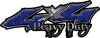 
	Heavy Duty Twisted Series 4x4 Truck Bedside or Fender Emblem Decals in Diamond Plate Blue
