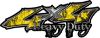 
	Heavy Duty Twisted Series 4x4 Truck Bedside or Fender Emblem Decals with Inferno Yellow Flames
