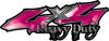 
	Heavy Duty Twisted Series 4x4 Truck Bedside or Fender Emblem Decals in Pink
