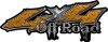 
	Off Road Twisted Series 4x4 Truck Bedside or Fender Emblem Decals in Diamond Plate Orange
