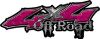 
	Off Road Twisted Series 4x4 Truck Bedside or Fender Emblem Decals in Diamond Plate Pink
