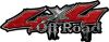 
	Off Road Twisted Series 4x4 Truck Bedside or Fender Emblem Decals in Diamond Plate Red

