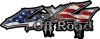 
	Off Road Twisted Series 4x4 Truck Bedside or Fender Emblem Decals with American Flag
