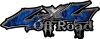 
	Off Road Twisted Series 4x4 Truck Bedside or Fender Emblem Decals with Inferno Blue Flames
