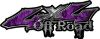 
	Off Road Twisted Series 4x4 Truck Bedside or Fender Emblem Decals with Inferno Purple Flames
