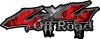
	Off Road Twisted Series 4x4 Truck Bedside or Fender Emblem Decals with Inferno Red Flames
