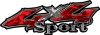  
	Sport Twisted Series 4x4 Truck Bedside or Fender Emblem Decals in Camo Red 
