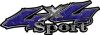  
	Sport Twisted Series 4x4 Truck Bedside or Fender Emblem Decals in Diamond Plate Blue 

