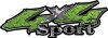  
	Sport Twisted Series 4x4 Truck Bedside or Fender Emblem Decals in Diamond Plate Green 
