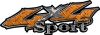  
	Sport Twisted Series 4x4 Truck Bedside or Fender Emblem Decals in Diamond Plate Orange 
