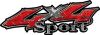  
	Sport Twisted Series 4x4 Truck Bedside or Fender Emblem Decals in Diamond Plate Red 
