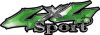  
	Sport Twisted Series 4x4 Truck Bedside or Fender Emblem Decals in Green 

